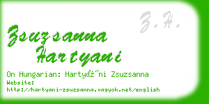zsuzsanna hartyani business card